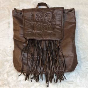 NWOT Brown boho backpack